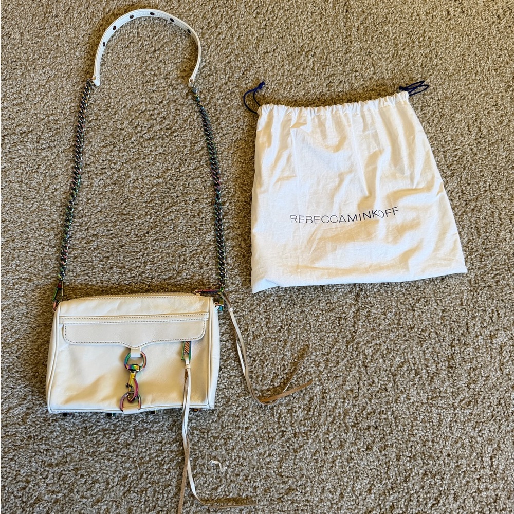 Iridescent White Mini Mac Rebecca Minkoff - Picture 4 of 11